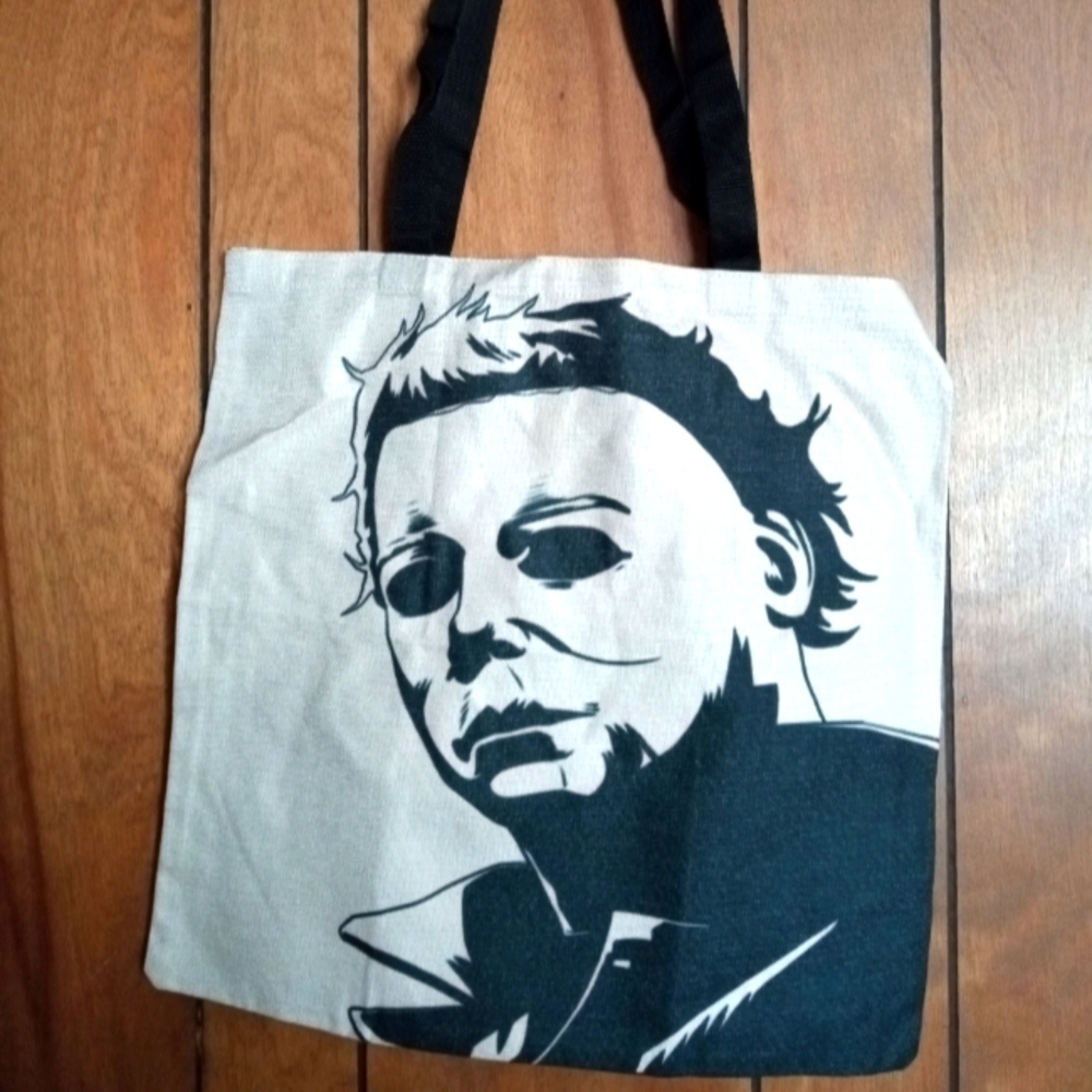 Michael Myers shopping tote bag